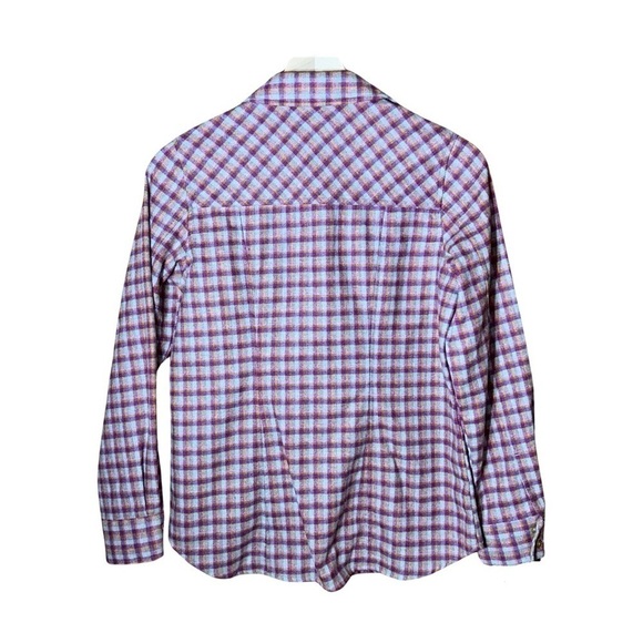 Pendleton Womens Virgin Wool Purple/Orange Plaid Button Down Shacket Wes… - Picture 3 of 5